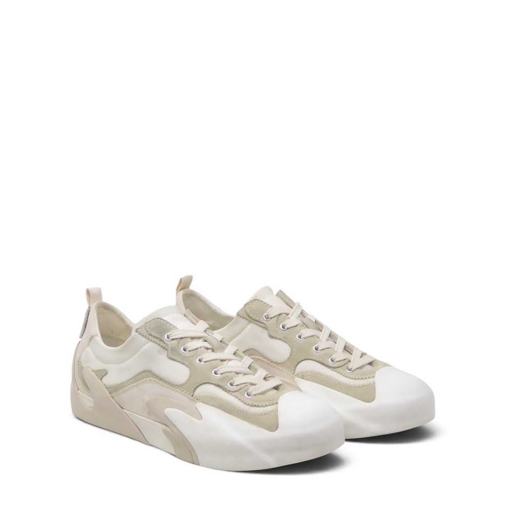 Zimmermann Womens Low Splash Sneakers White Suede Trim Low Top 39 / 8